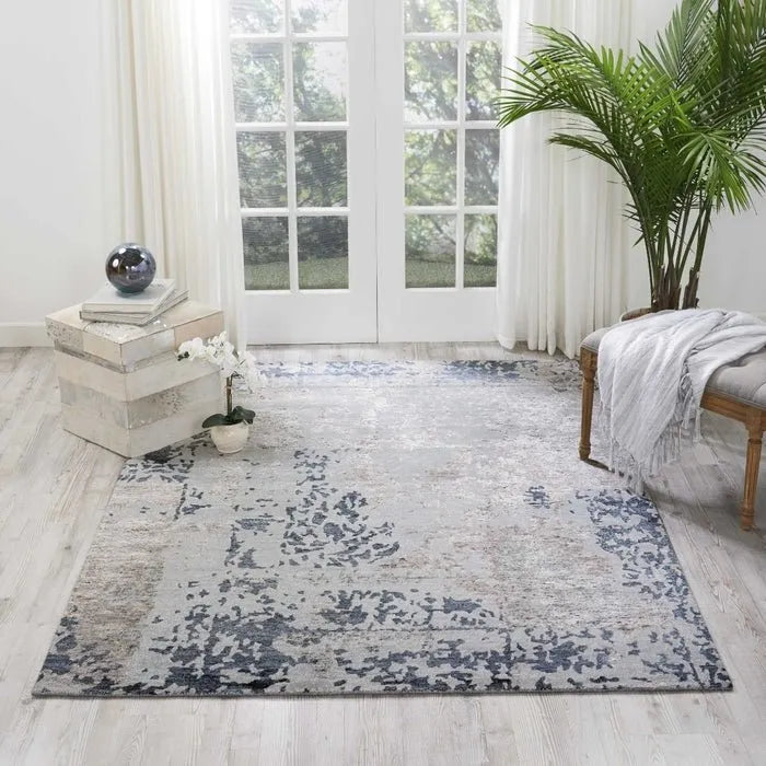 Silk Shadows SHA16 Silver Grey Rug - Baconco