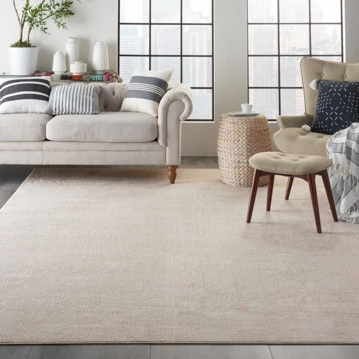 Silky Textures SLY01 Ivory/Grey Rug - Baconco