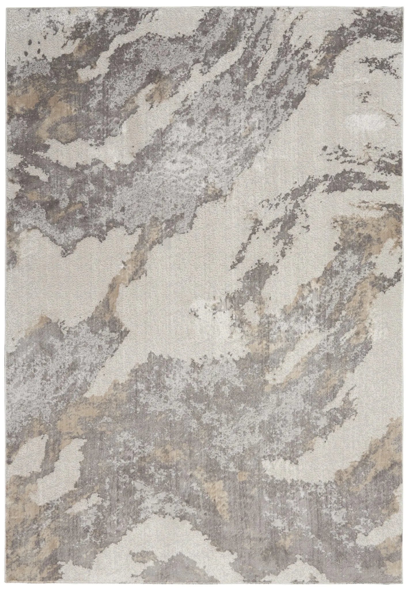 Silky Textures SLY03 Brown/Ivory Rug - Baconco