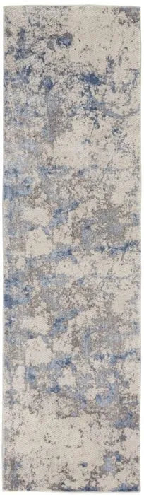 Silky Textures SLY04 Blue/Ivory Rug - Baconco