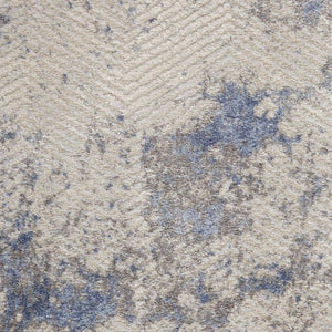 Silky Textures SLY04 Blue/Ivory/Grey Rug - Baconco