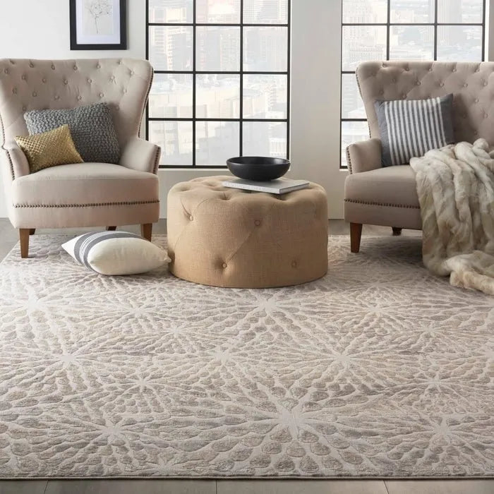 Silky Textures SLY07 Ivory/Beige Rug - Baconco