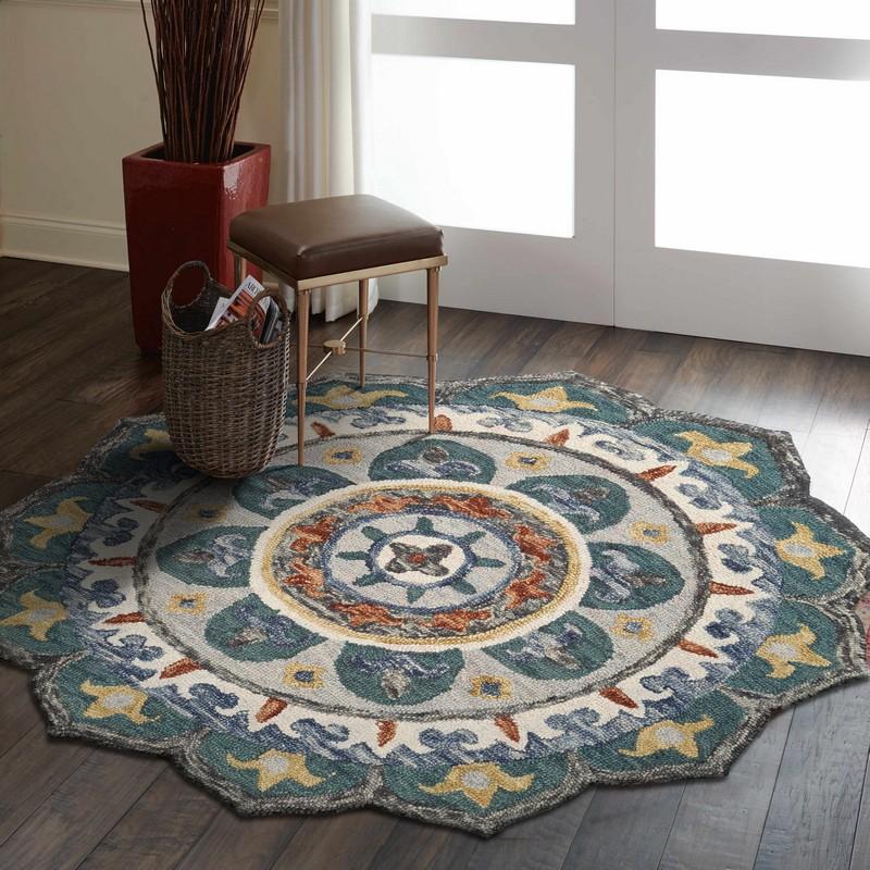 Sinuous Lr54109 Green/Multi Rug - Baconco