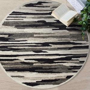 Sinuous Lr54122 Black/Gray Rug - Baconco