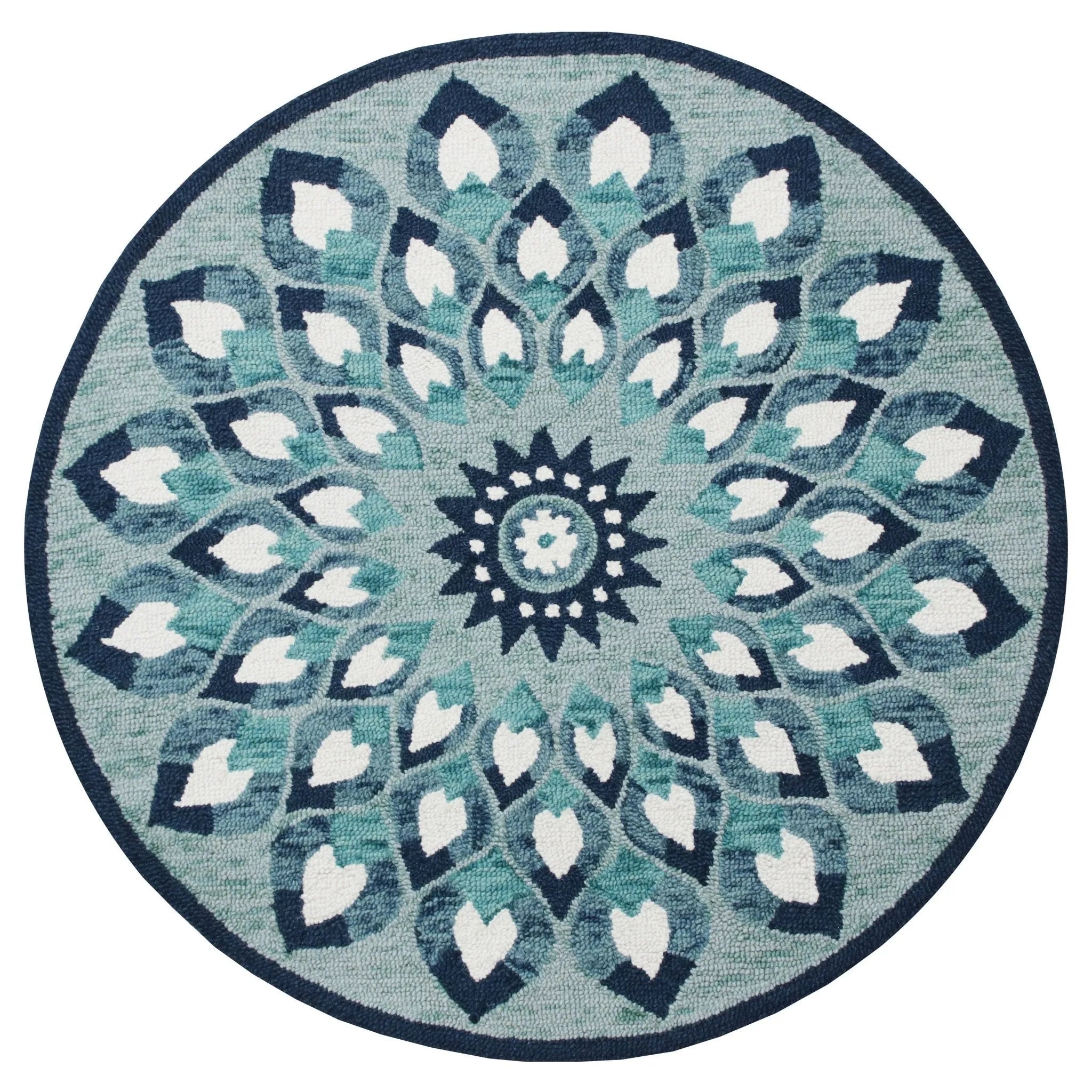 Sinuous Lr54151 Blue/White Rug - Baconco