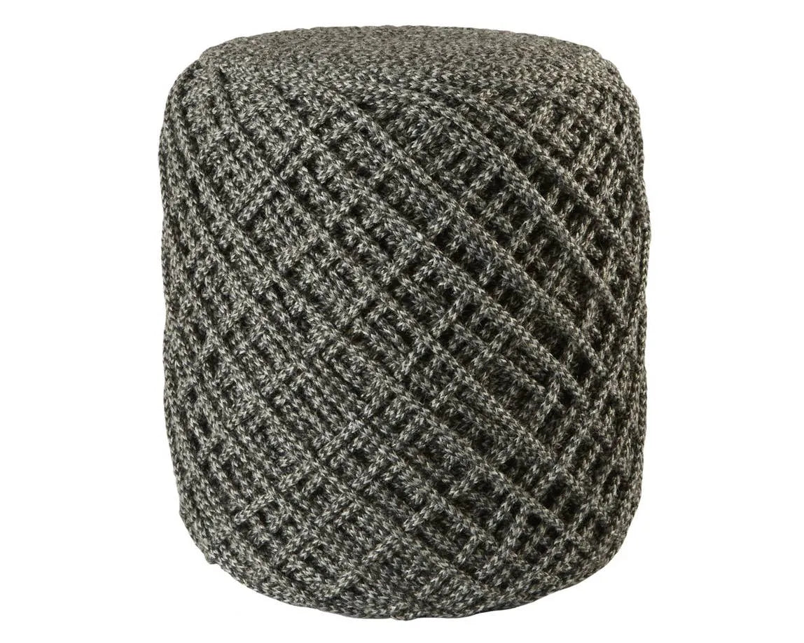 Skandi SKA05 Grey/Black Pouf - Baconco