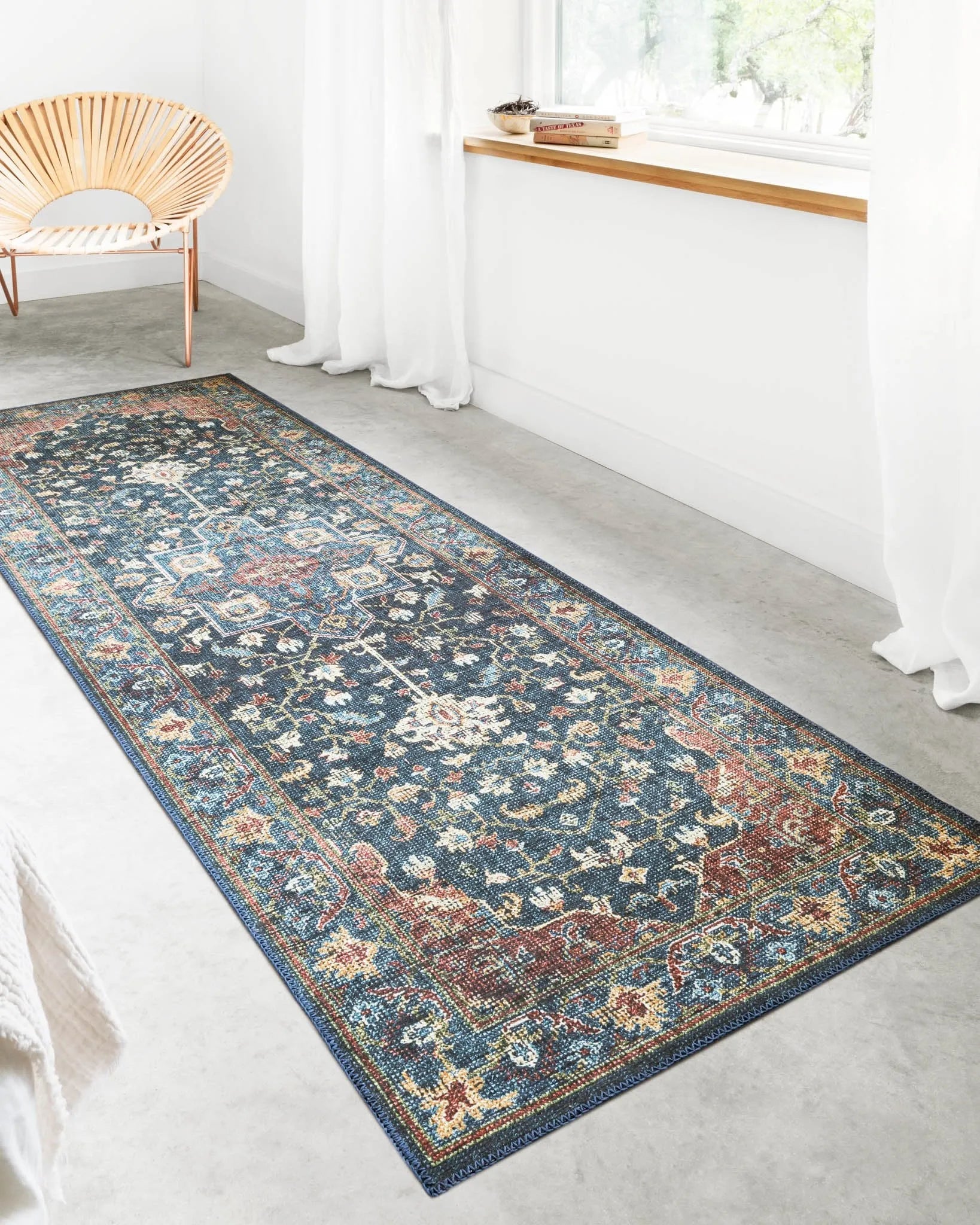 Skye SKY-08 Denim/Brick Rug - Baconco