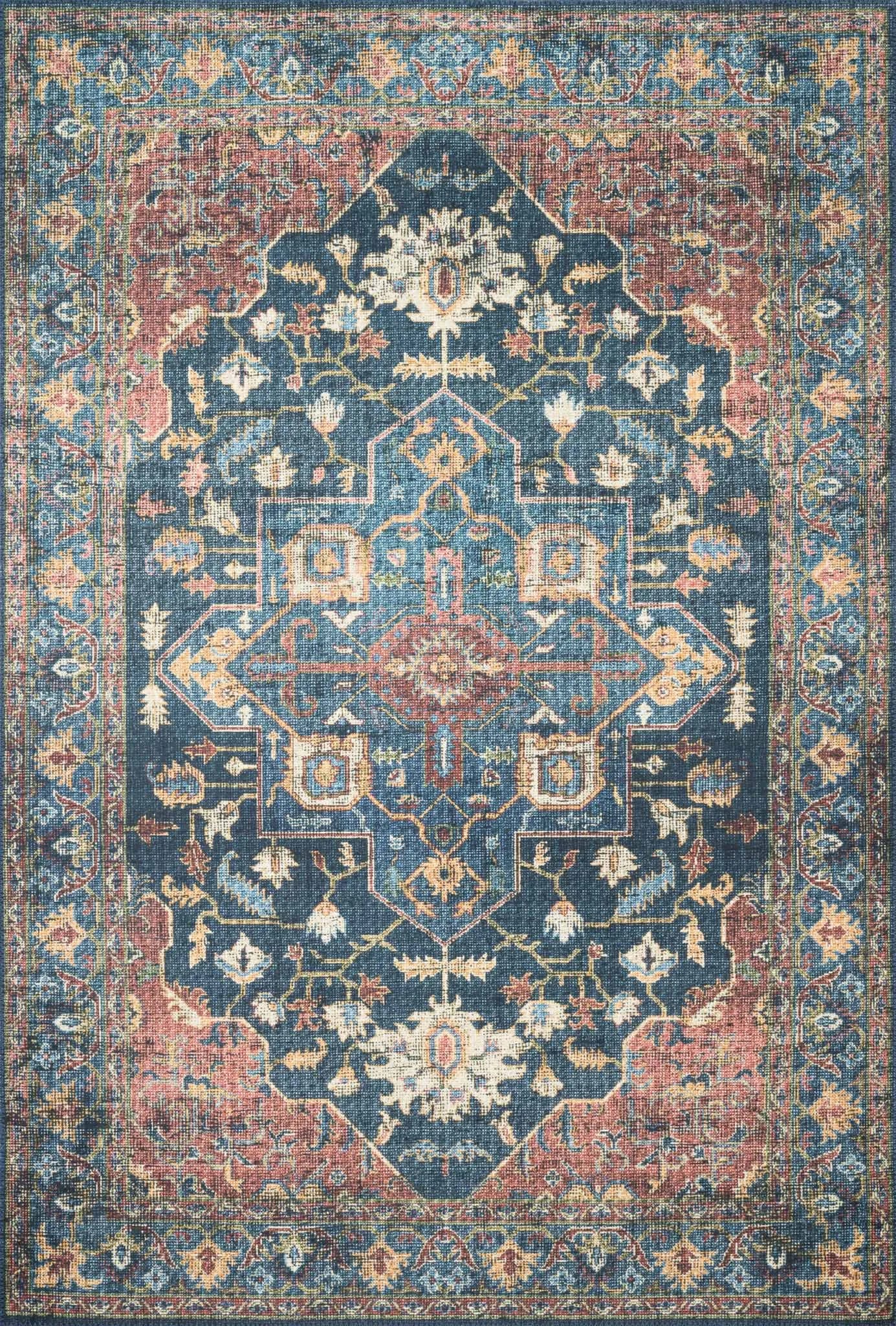 Skye SKY-08 Denim/Brick Rug - Baconco