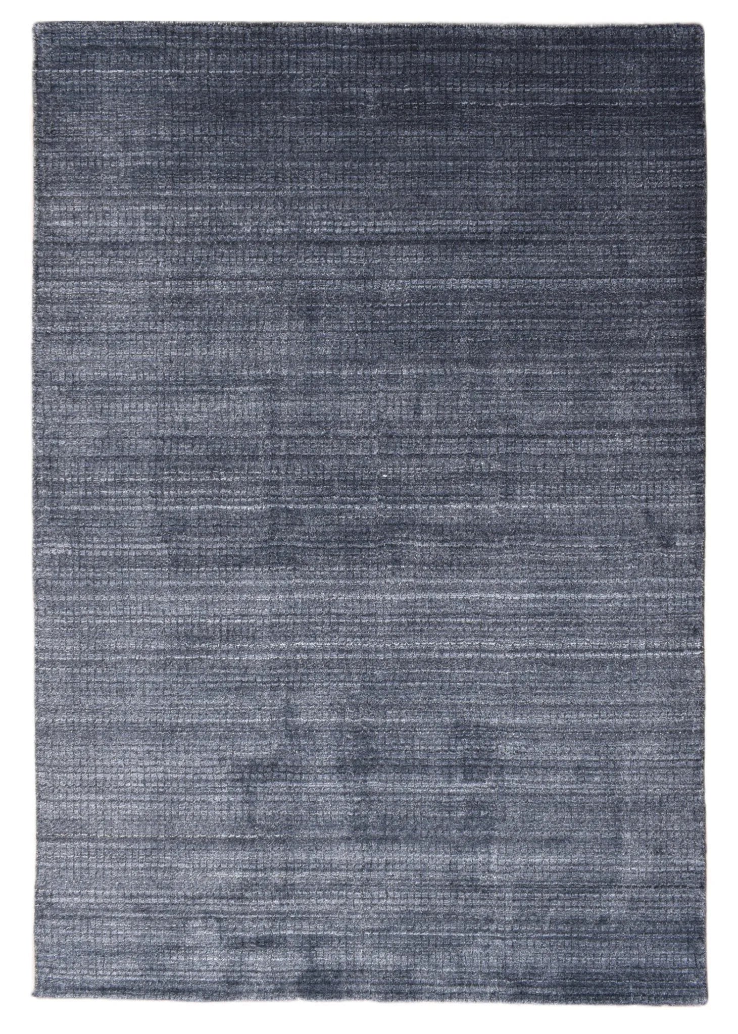 Small Check Navy/Charcoal Rug - Baconco