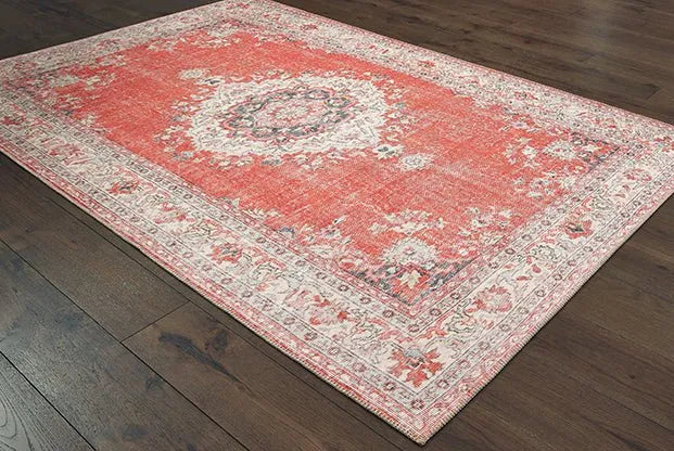 Sofia 85810 Red Grey Rug - Baconco