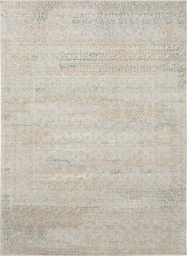 Solitude R1037 9945 Larnaca Dark Grey Cream Rug - Baconco