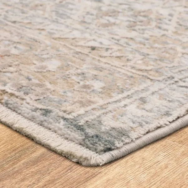 Solitude R1037 9945 Larnaca Dark Grey Cream Rug - Baconco