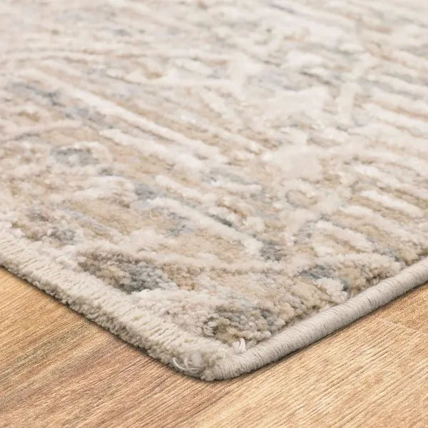 Solitude R1039 9943 Mandawa Cream Dark Grey Rug - Baconco