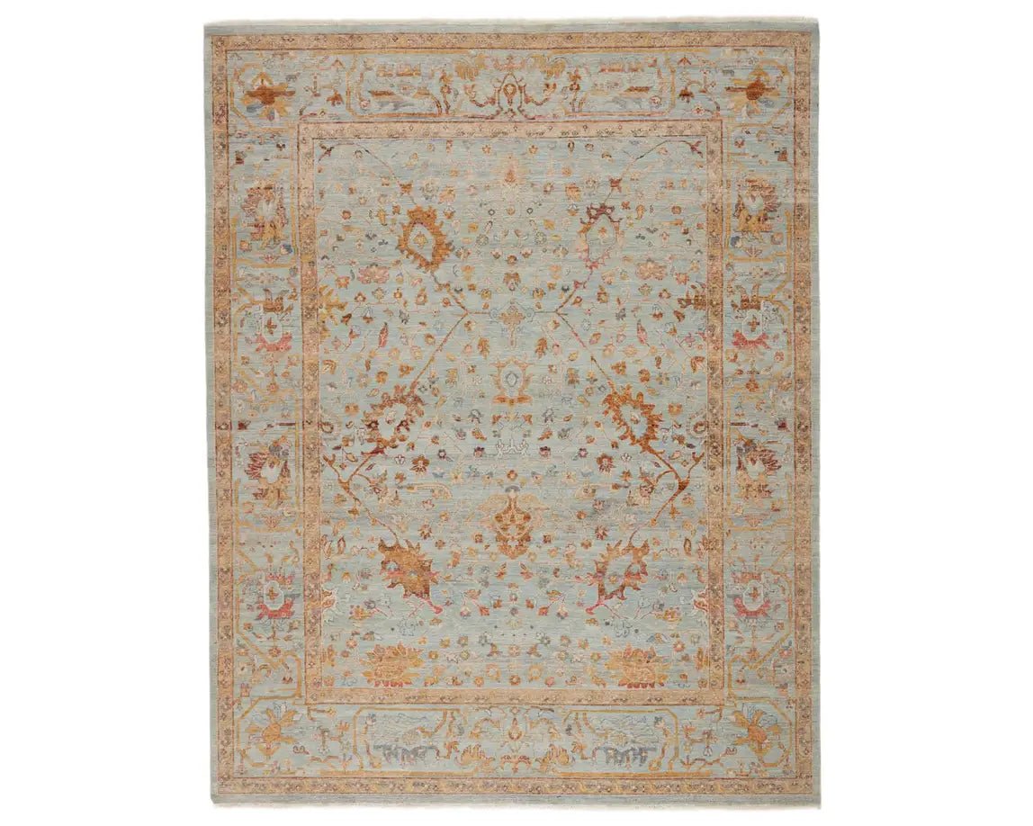 Someplace In Time SPT01 Light Blue/Gold Rug - Baconco