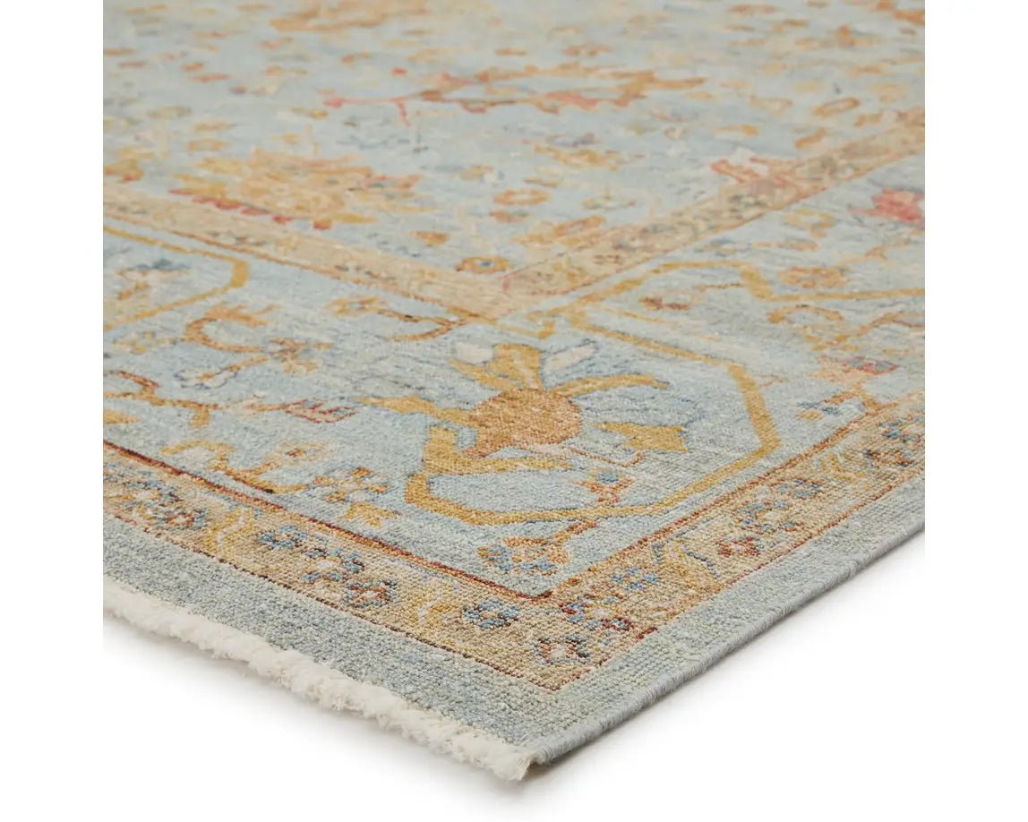 Someplace In Time SPT01 Light Blue/Gold Rug - Baconco