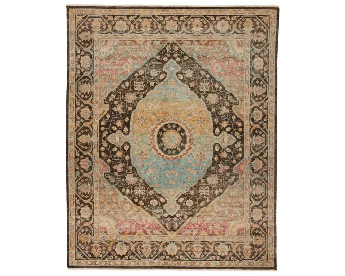 Someplace In Time SPT07 Deep Brown/Pink Rug - Baconco