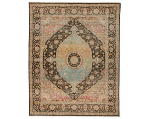 Someplace In Time SPT07 Deep Brown/Pink Rug - Baconco