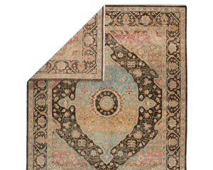 Someplace In Time SPT07 Deep Brown/Pink Rug - Baconco