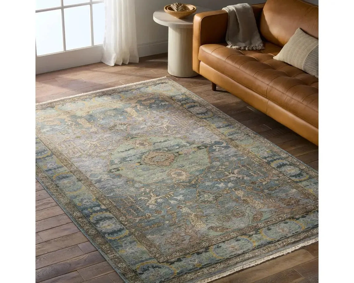 Someplace In Time SPT13 Blue/Green Rug - Baconco