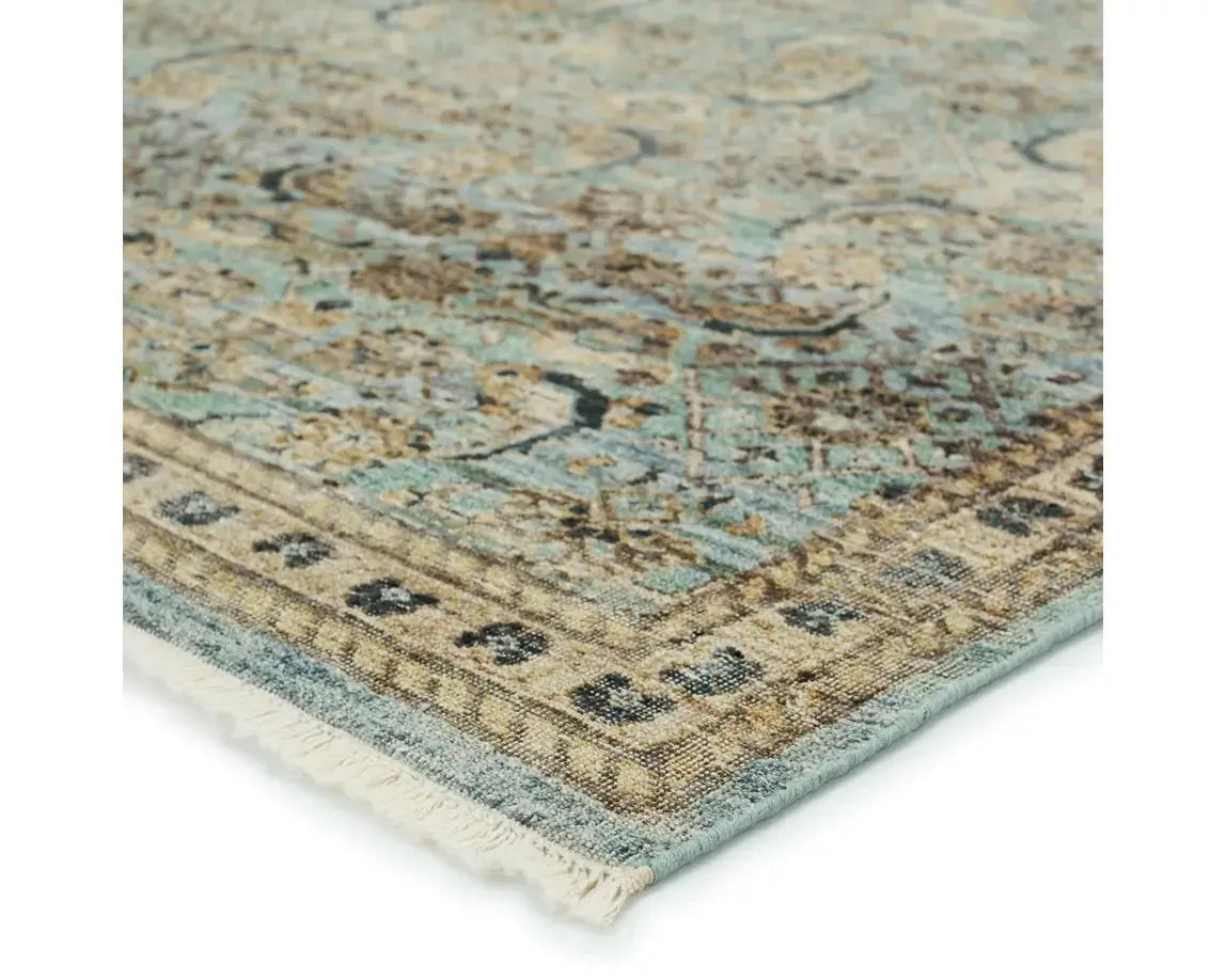 Someplace In Time SPT14 Blue/Golden Tan Rug - Baconco