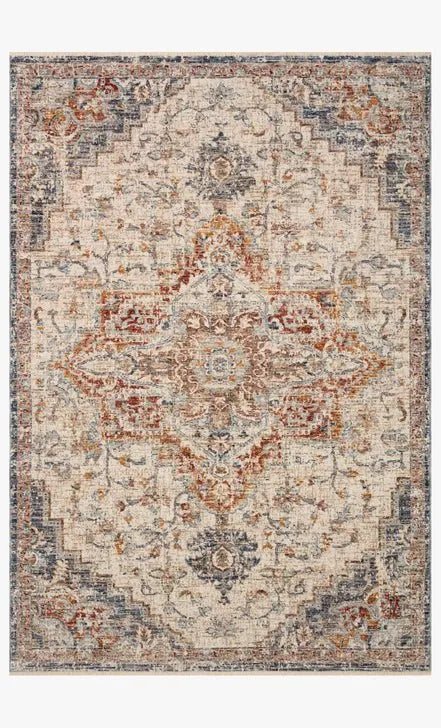 Sorrento SOR-05 Ivory/Fiesta Rug - Baconco