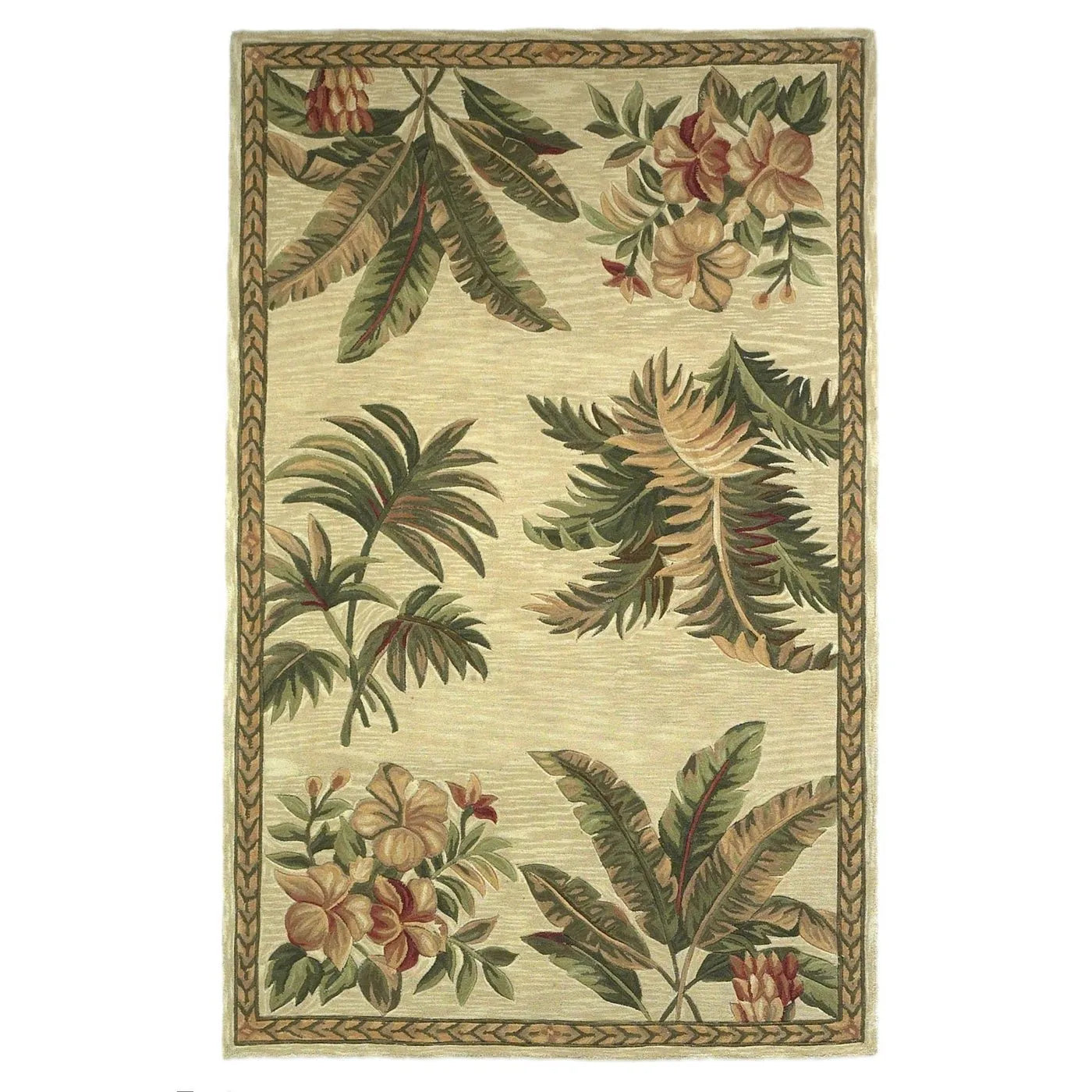 Sparta 3133 Tropical Oasis Ivory Rug - Baconco