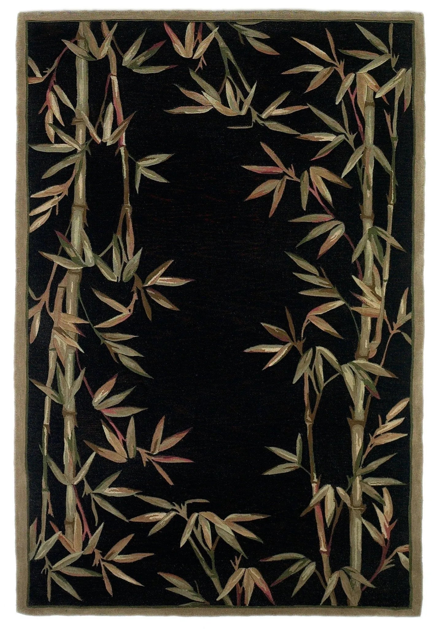 Sparta 3147 Bamboo Border Black Rug - Baconco