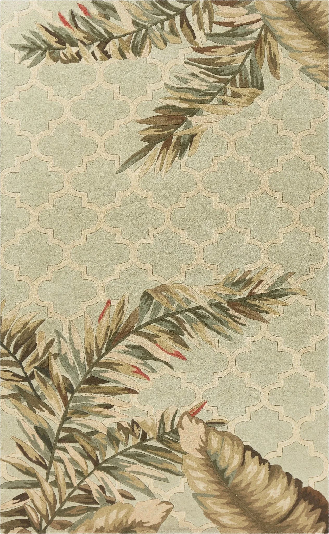 Sparta 3153 Tropical Mosaic Sage Rug - Baconco