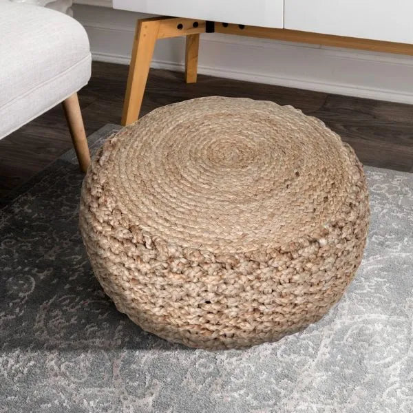 Spruce 99712NAT Natural Pouf - Baconco