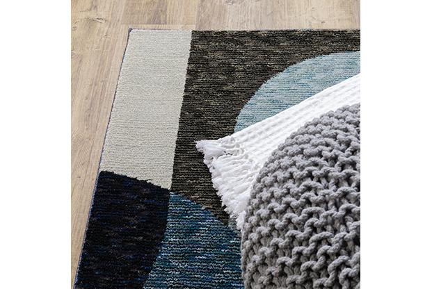 Strada Str03 Blue/Grey Rug - Baconco