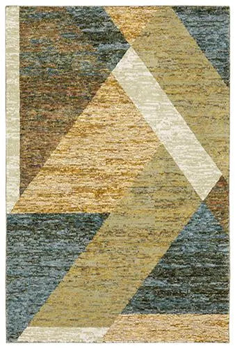 Strada Str09 Gold/Blue Rug - Baconco