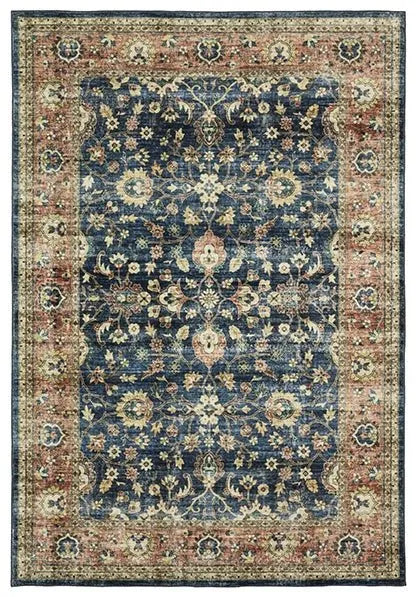 Sumter SUM04 Blue/Rust Rug - Baconco