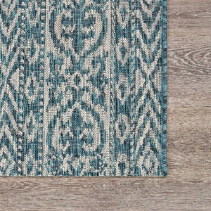 Sun shower 81250TLB Teal/Beige Rug - Baconco