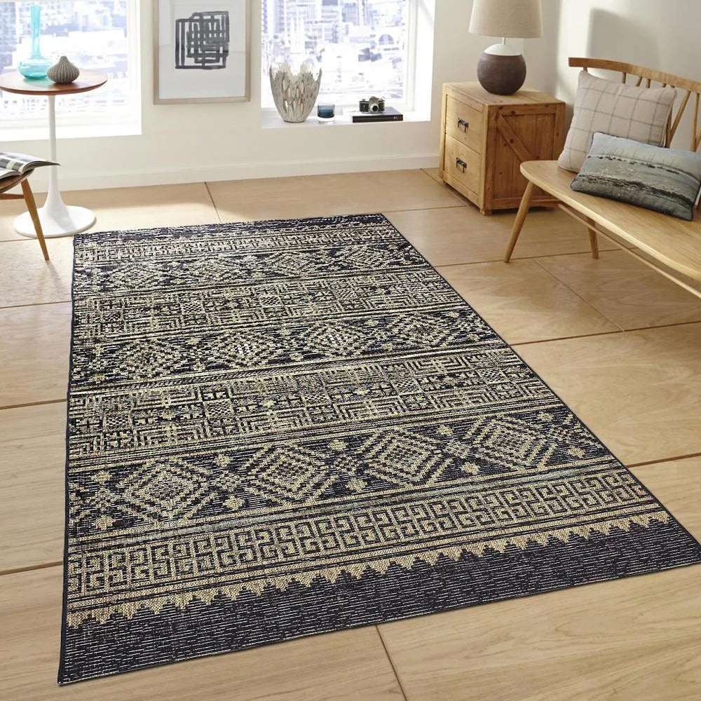 Sun Shower LR81241 Black Brown Rug - Baconco