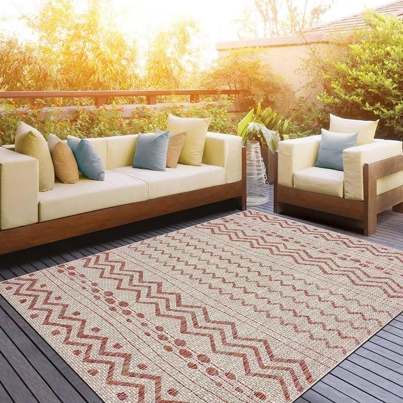 Sun Shower LR81244 Beige Red Rug - Baconco