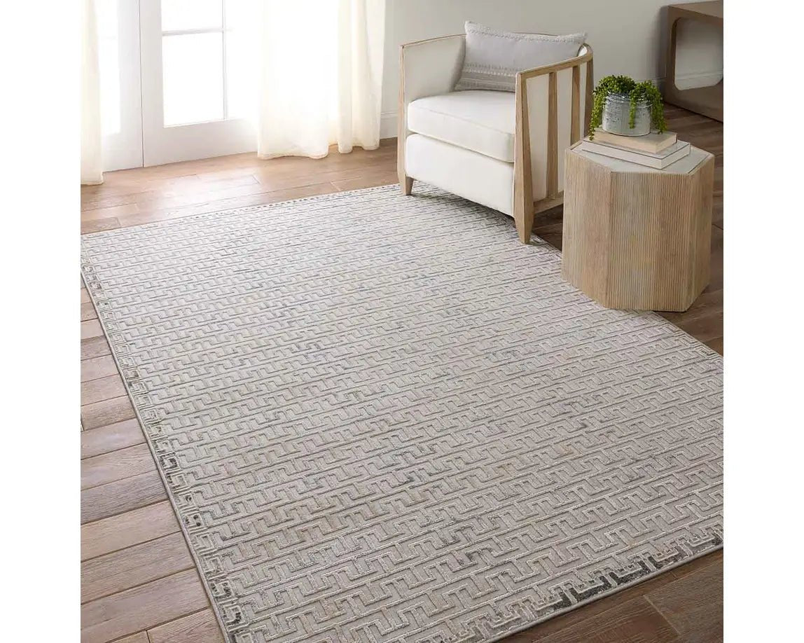 Sundar SUD06 Grey/Navy Rug - Baconco