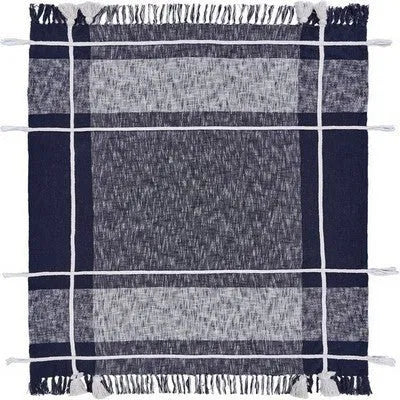 Sundry 80167NNV Natural Navy Throw Blanket - Baconco