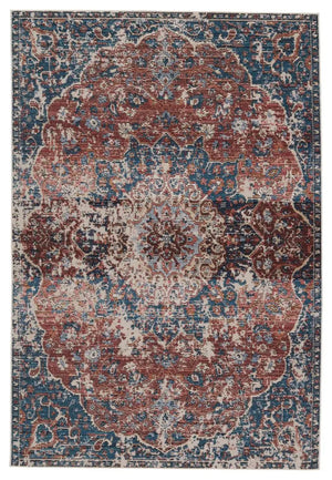 Swoon SWO08 Deep Red/Blue Rug - Baconco