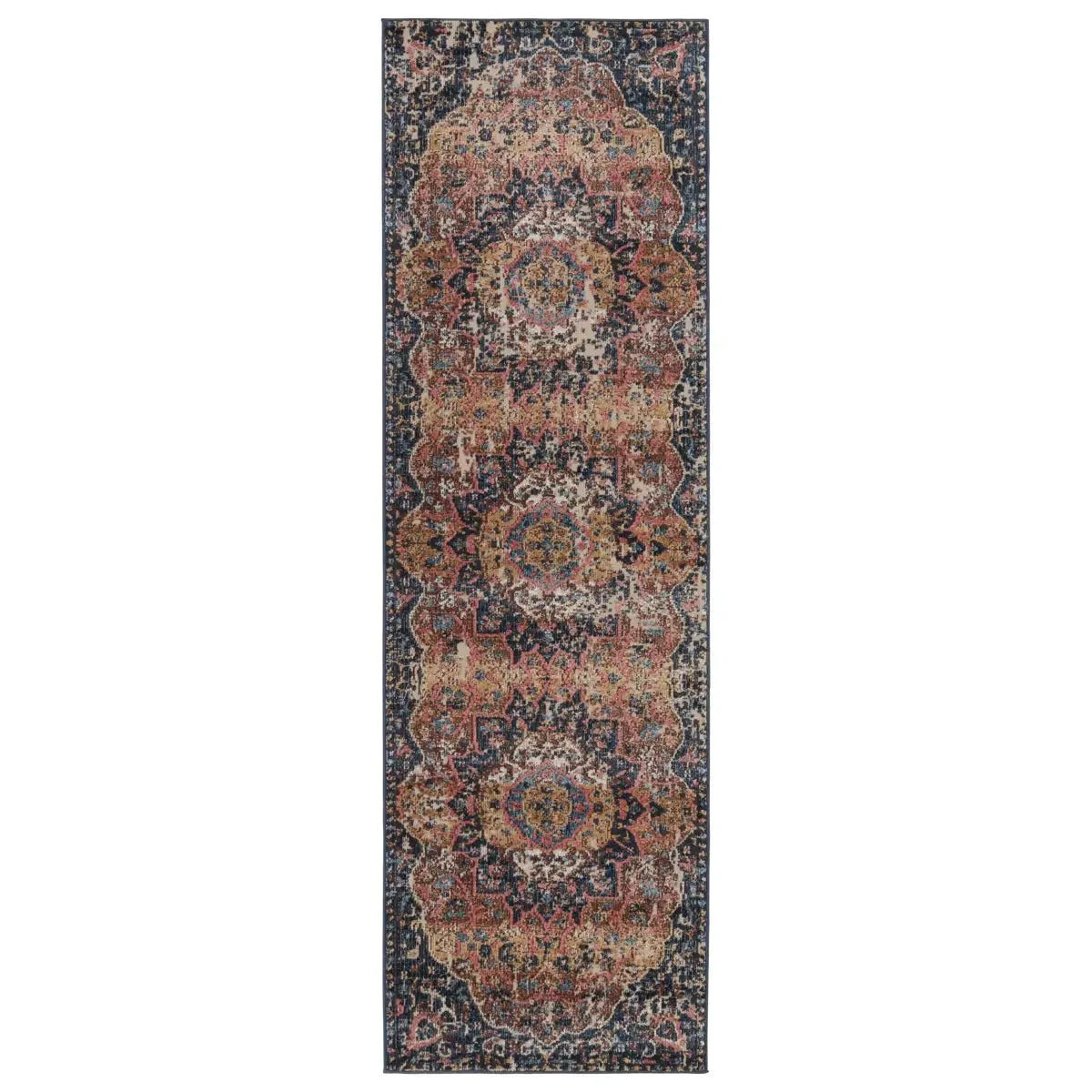 Swoon SWO15 Blue/Rust Rug - Baconco