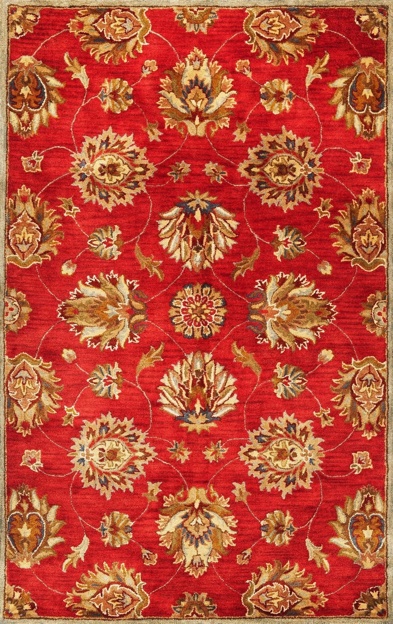 Syriana 6003 Allover Kashan Red Rug - Baconco