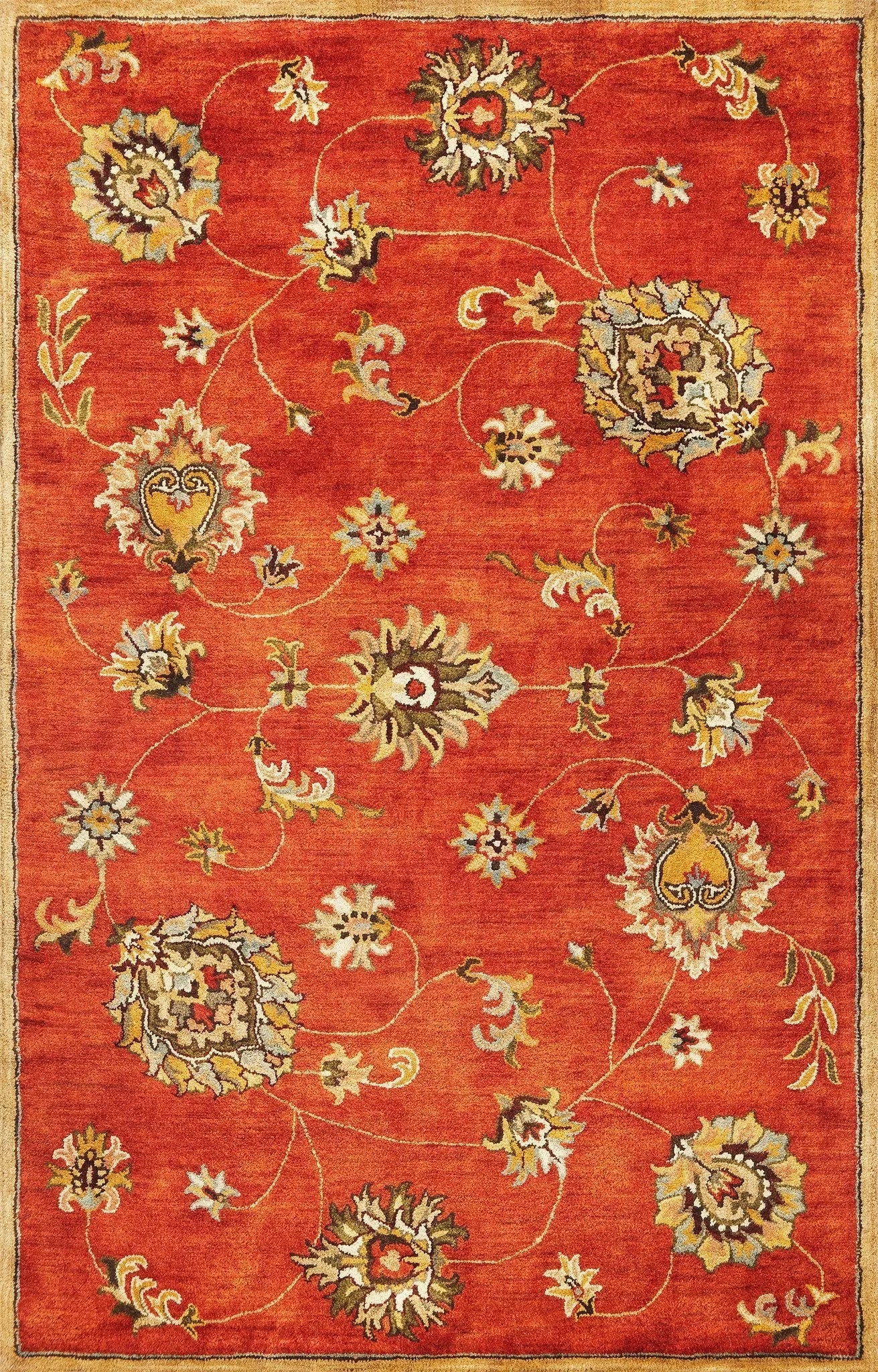 Syriana 6008 Allover Mahal Sienna Rug - Baconco