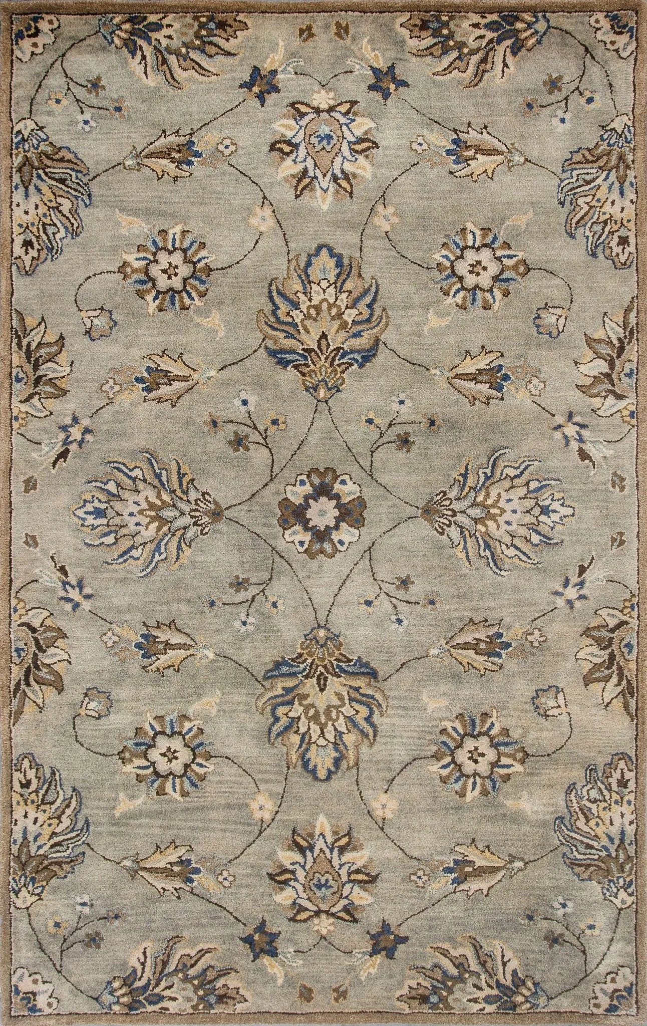 Syriana 6028 Allover Kashia Grey Rug - Baconco