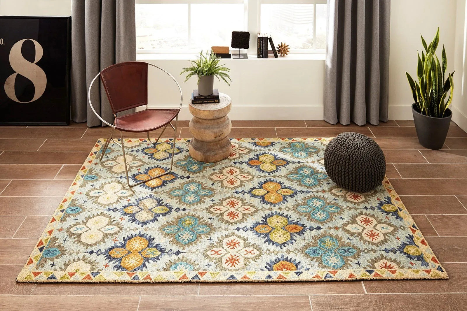 Tangier TAN 17 Blue Rug - Baconco