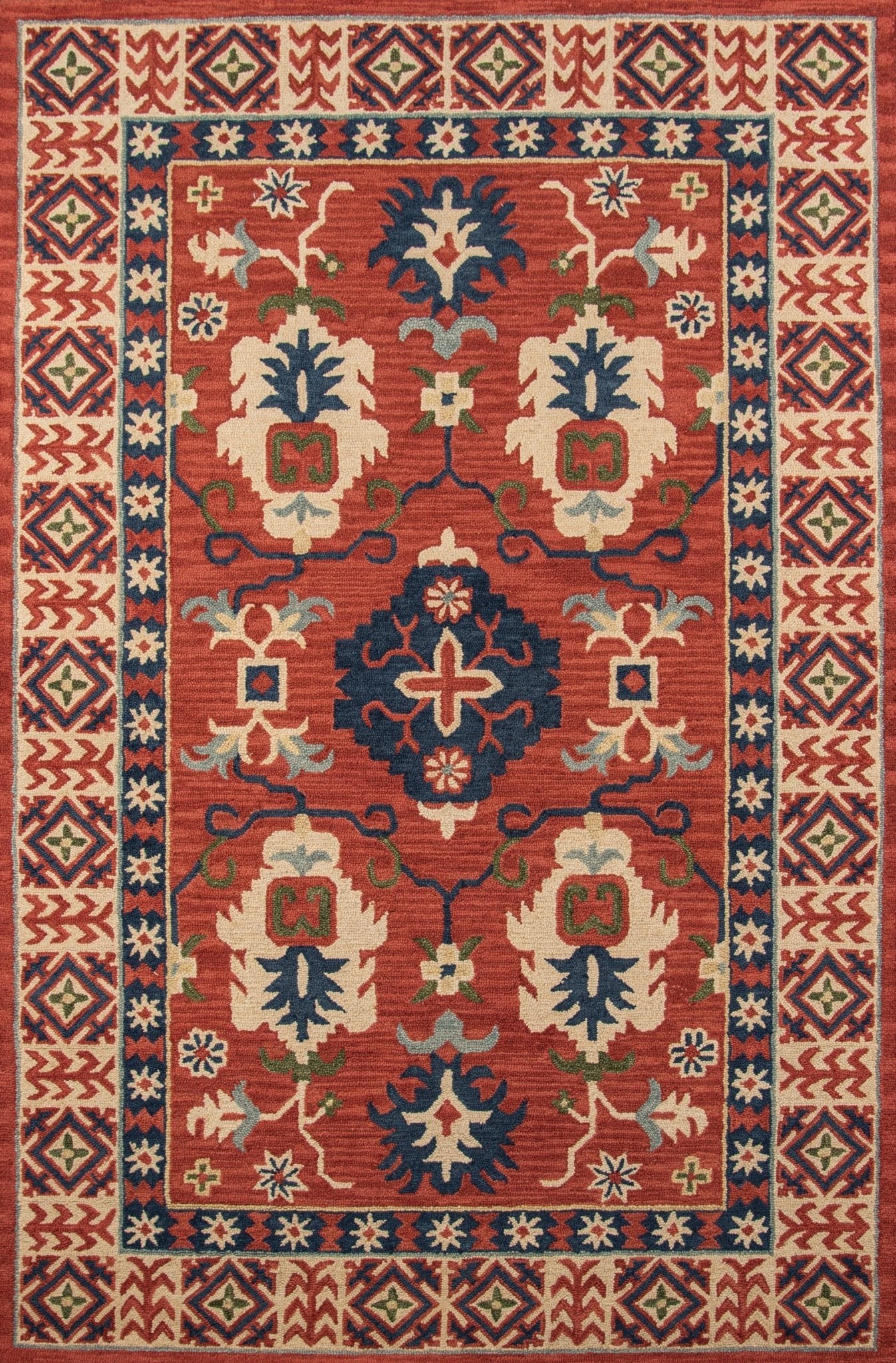 Tangier TAN 3 Red Rug - Baconco