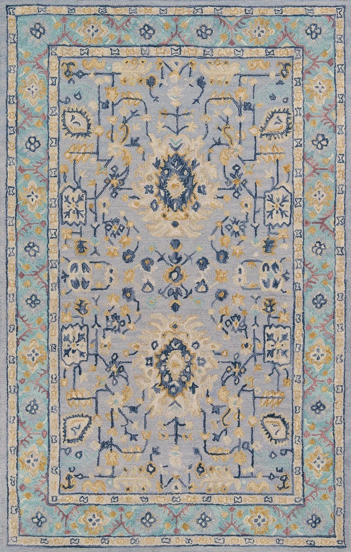 Tangier TAN 30 Blue Rug - Baconco