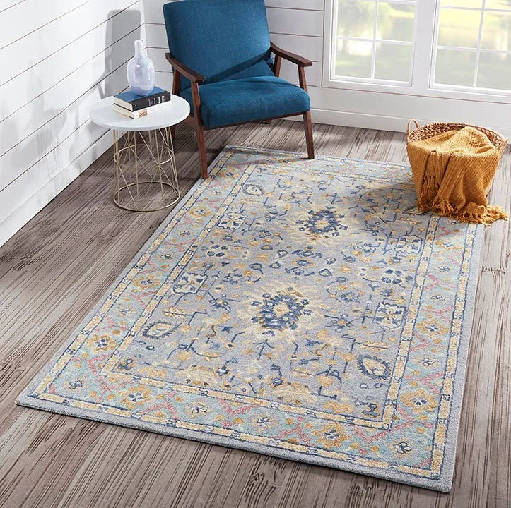 Tangier TAN 30 Blue Rug - Baconco