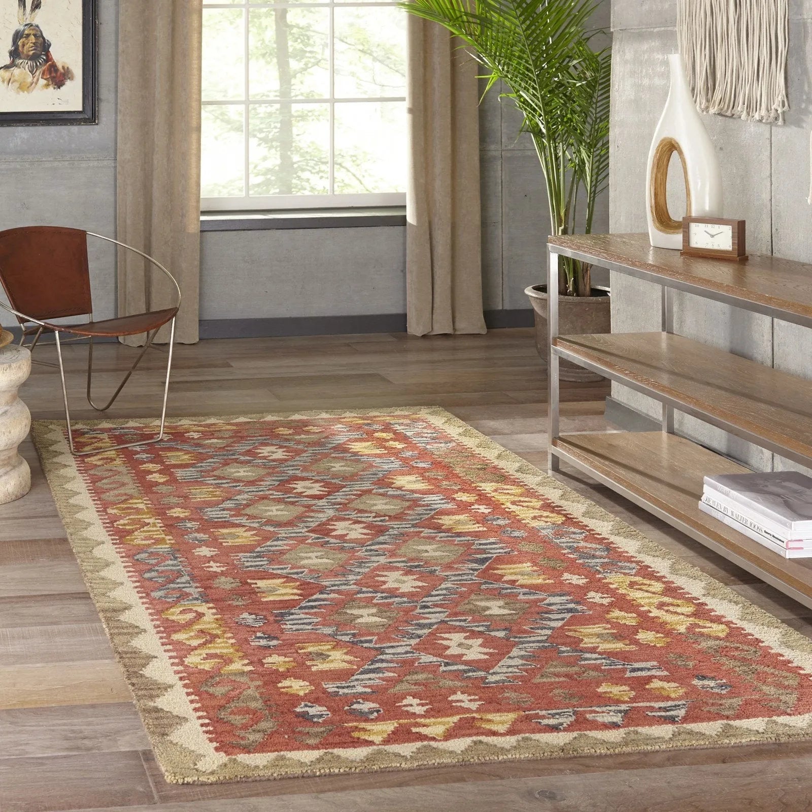 Tangier TAN 7 Red Rug - Baconco