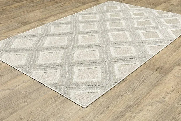 Tangier TAN04 Grey/Ivory Rug - Baconco