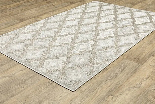 Tangier TAN08 Ivory/Grey Rug - Baconco