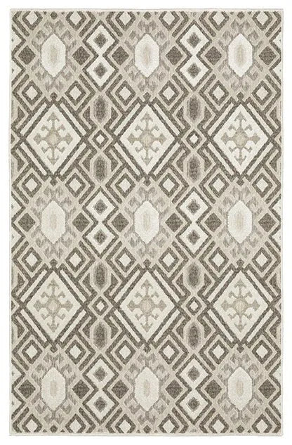 Tangier TAN10 Off-white/Grey Rug - Baconco